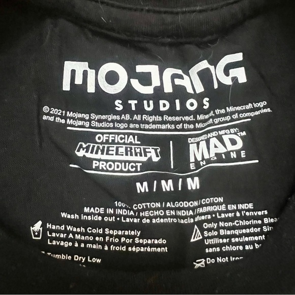 Minecraft Kids Green Creeper T-Shirt YM - Picture 2 of 2